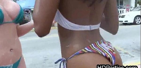  Titty bikini car wash orgy video